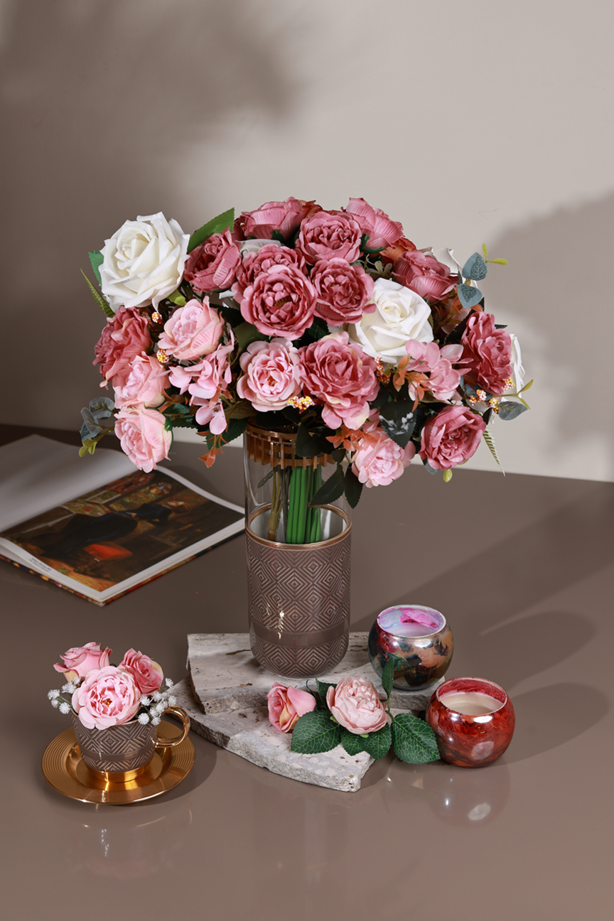 Chestnut Flower Vase (Metal Collection, 24K Gold)