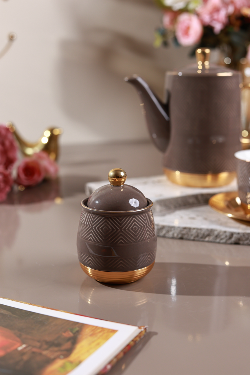 Chestnut 15 Pcs Tea Set (Metal Collection, 24K Gold)