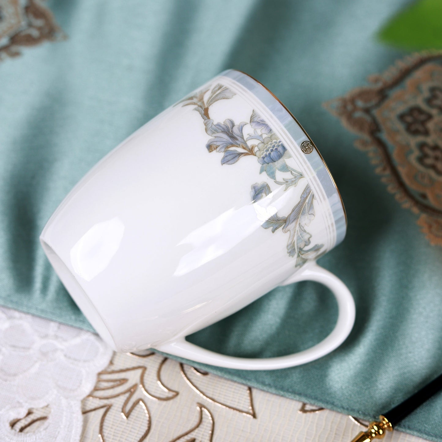 Oriental Blume Coffee Mugs (Set of 2, 300 ML)