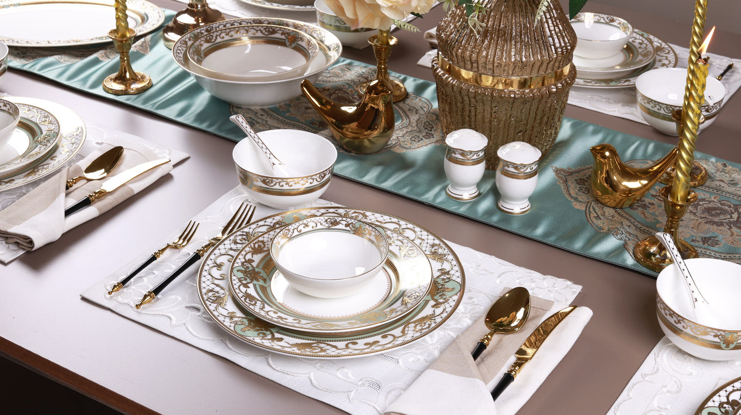 Palace Verde 36 Pcs Dinner Set (Palace Collection, 24K Embossed Gold)