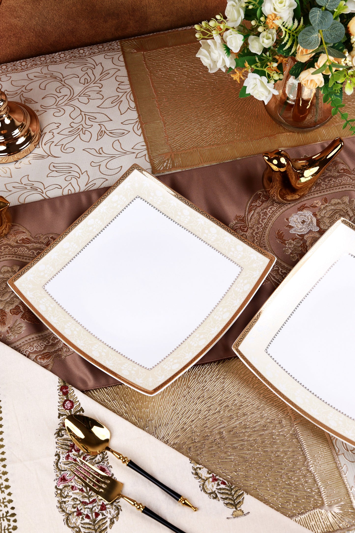 Crème Gold Serving Platter (Set of 2)