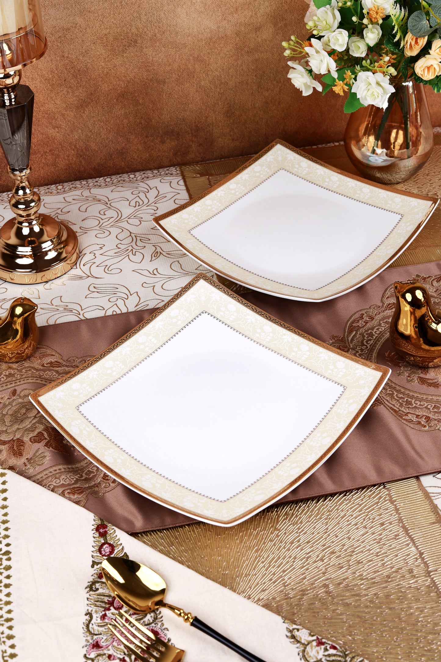 Crème Gold Serving Platter (Set of 2)