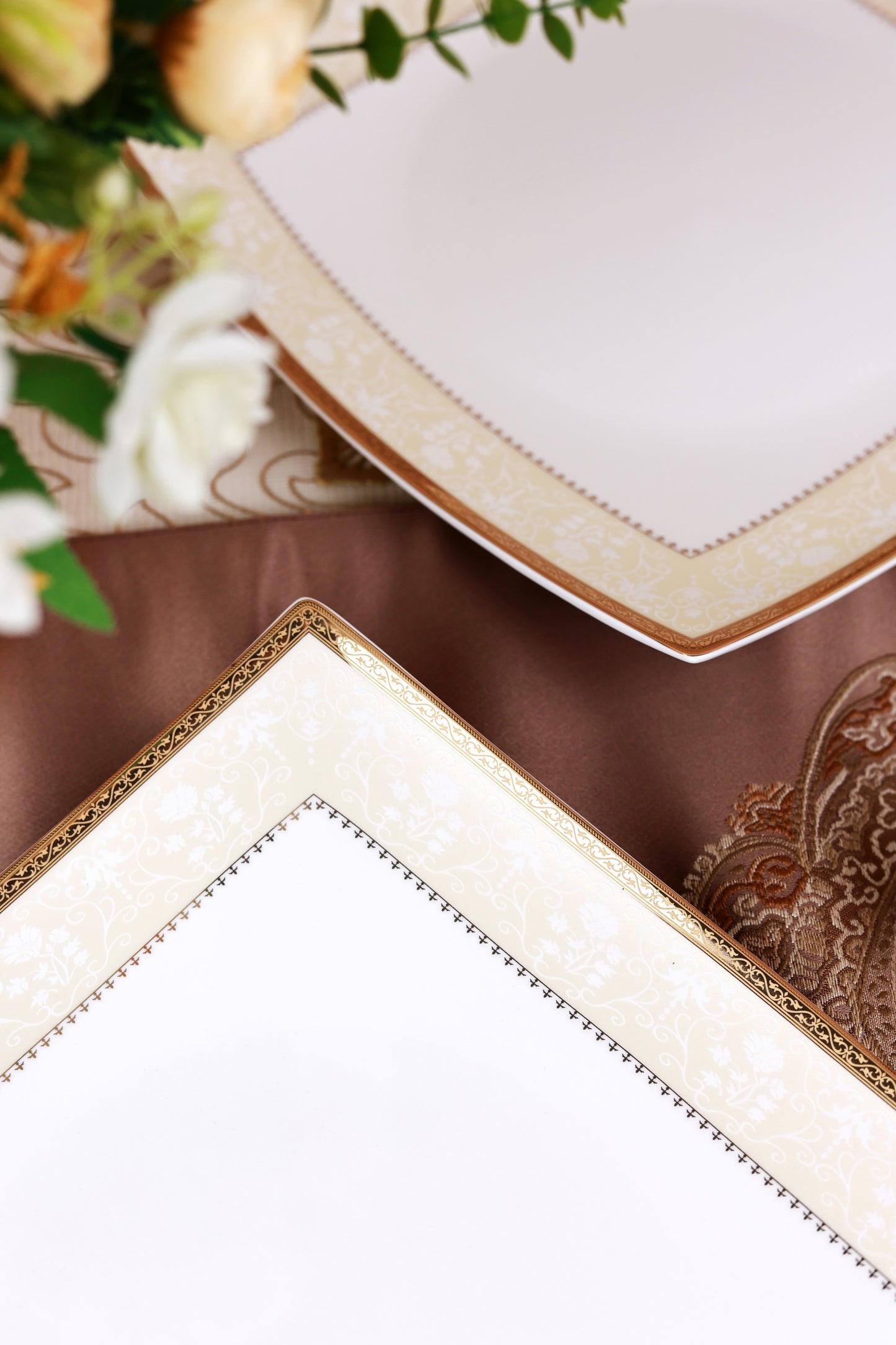 Crème Gold Serving Platter (Set of 2)