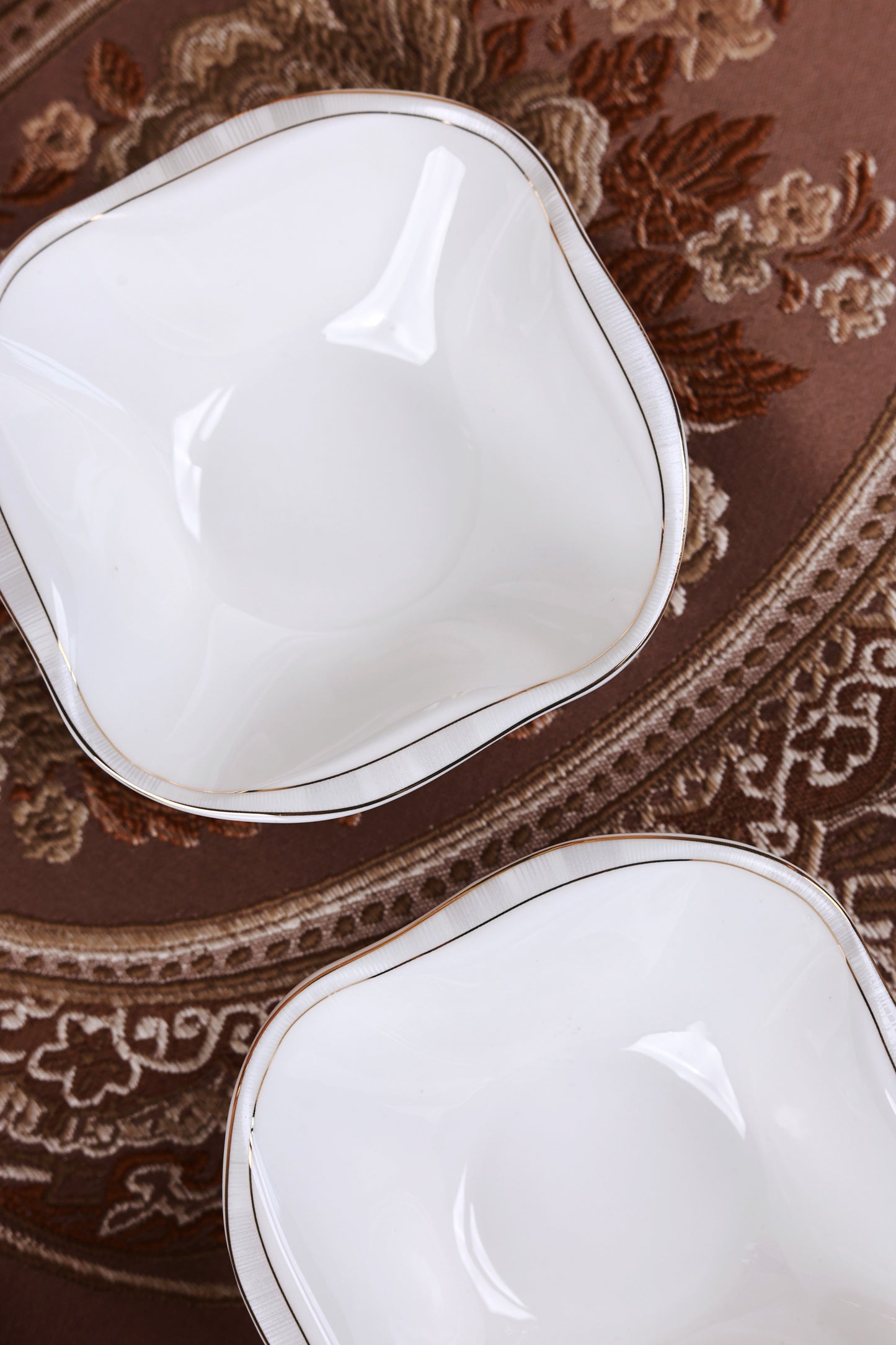 Parisian Gold 10 Pcs Snack Set (2 Serving Plates, 6 Quarter Plates, 2 Dip Bowls)