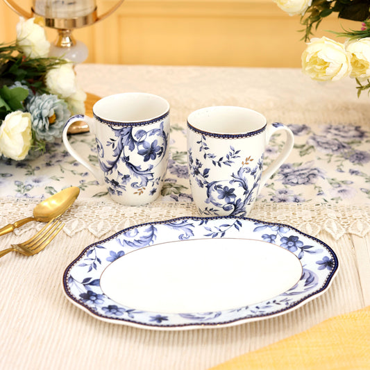 Midnight Blue Coffee Mugs and Tray