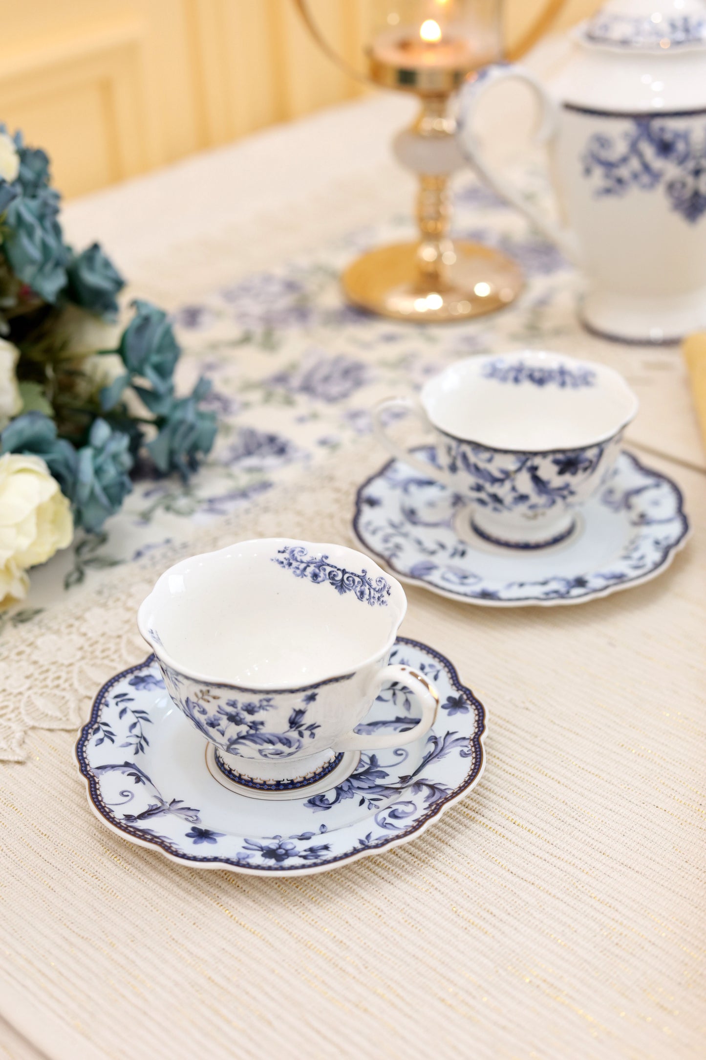 Midnight Blue 15 Pcs Tea Set (Vintage Collection)