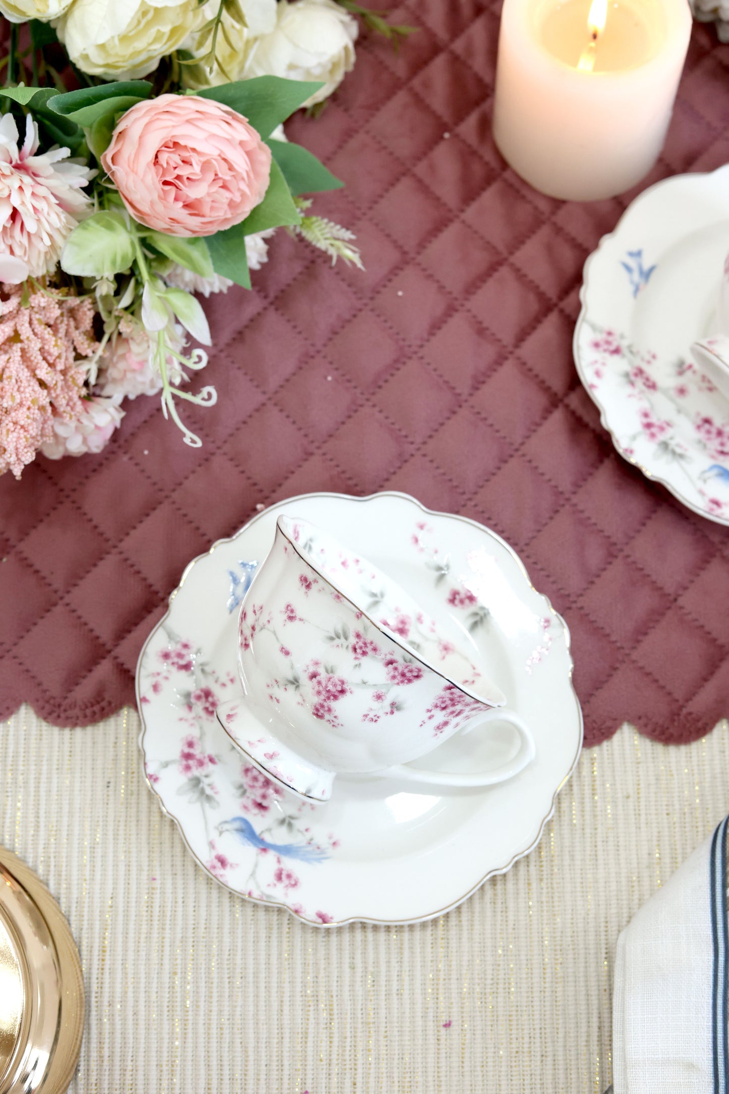 Orchid Bliss 15 Pcs Tea Set (Vintage Collection)