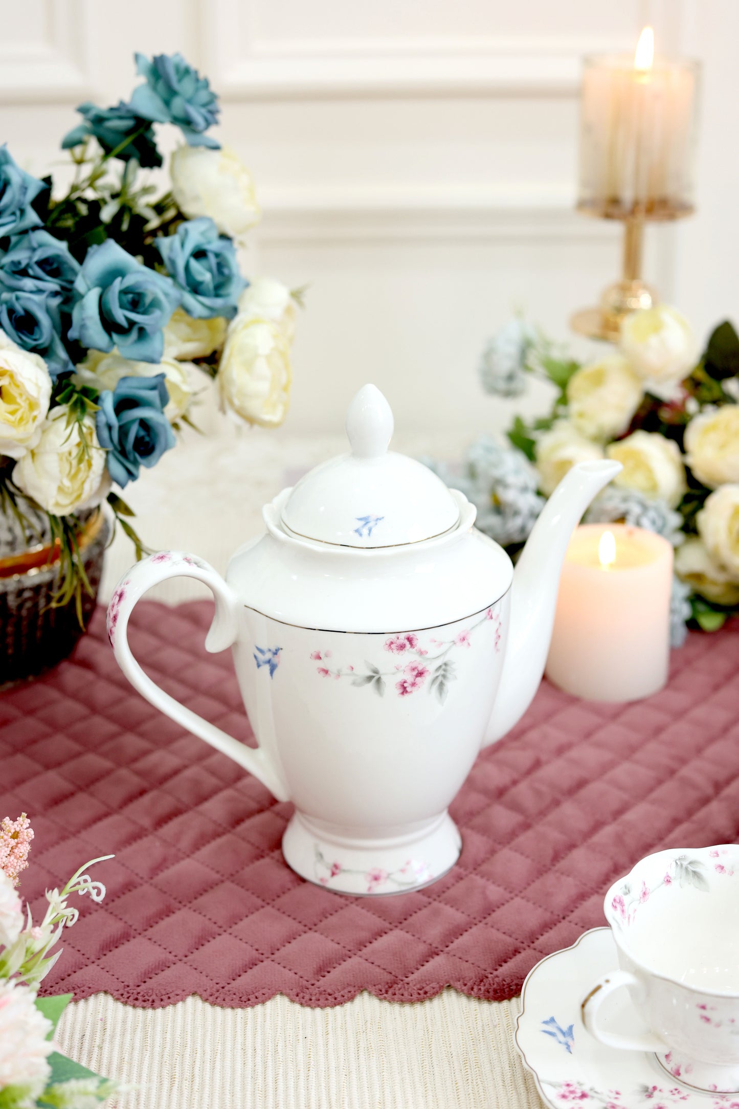 Orchid Bliss 15 Pcs Tea Set (Vintage Collection)