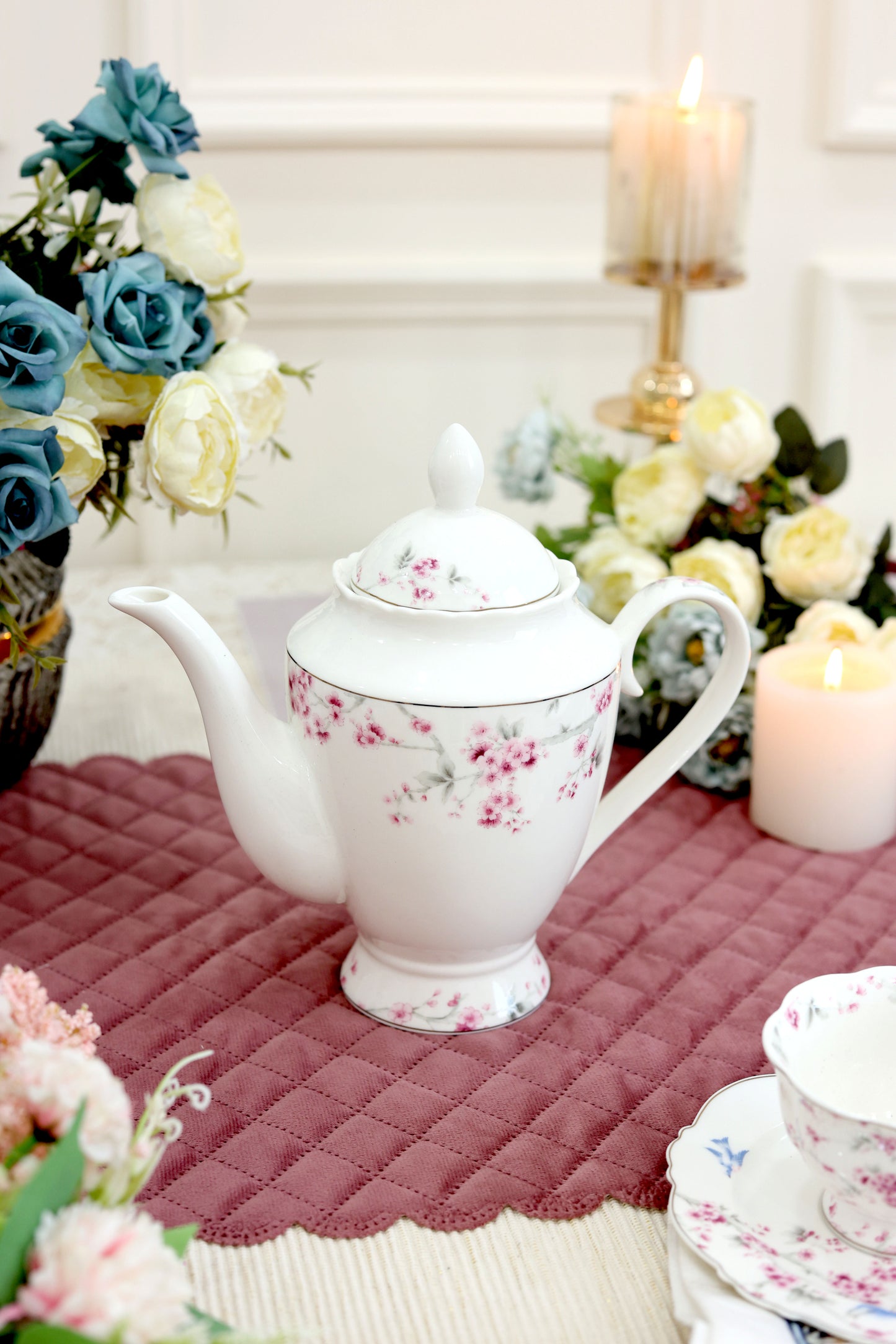Orchid Bliss 15 Pcs Tea Set (Vintage Collection)