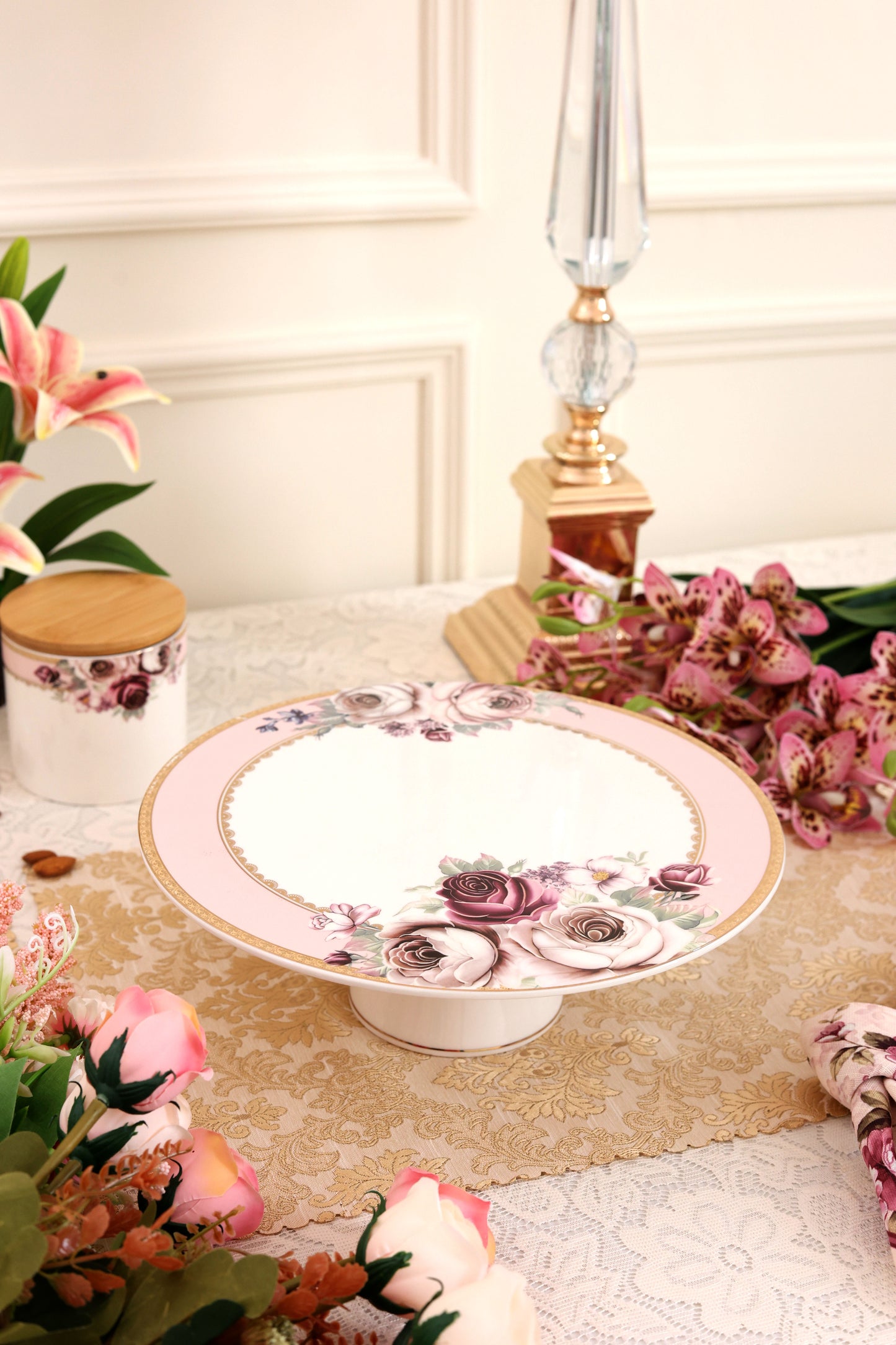 Rose Garden Cake Stand