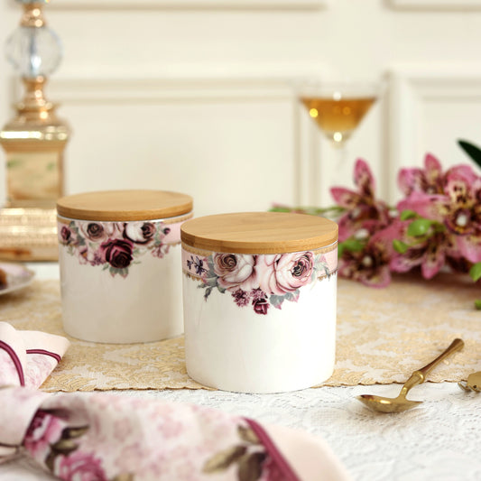 Rose Garden Canister (1 Pc)
