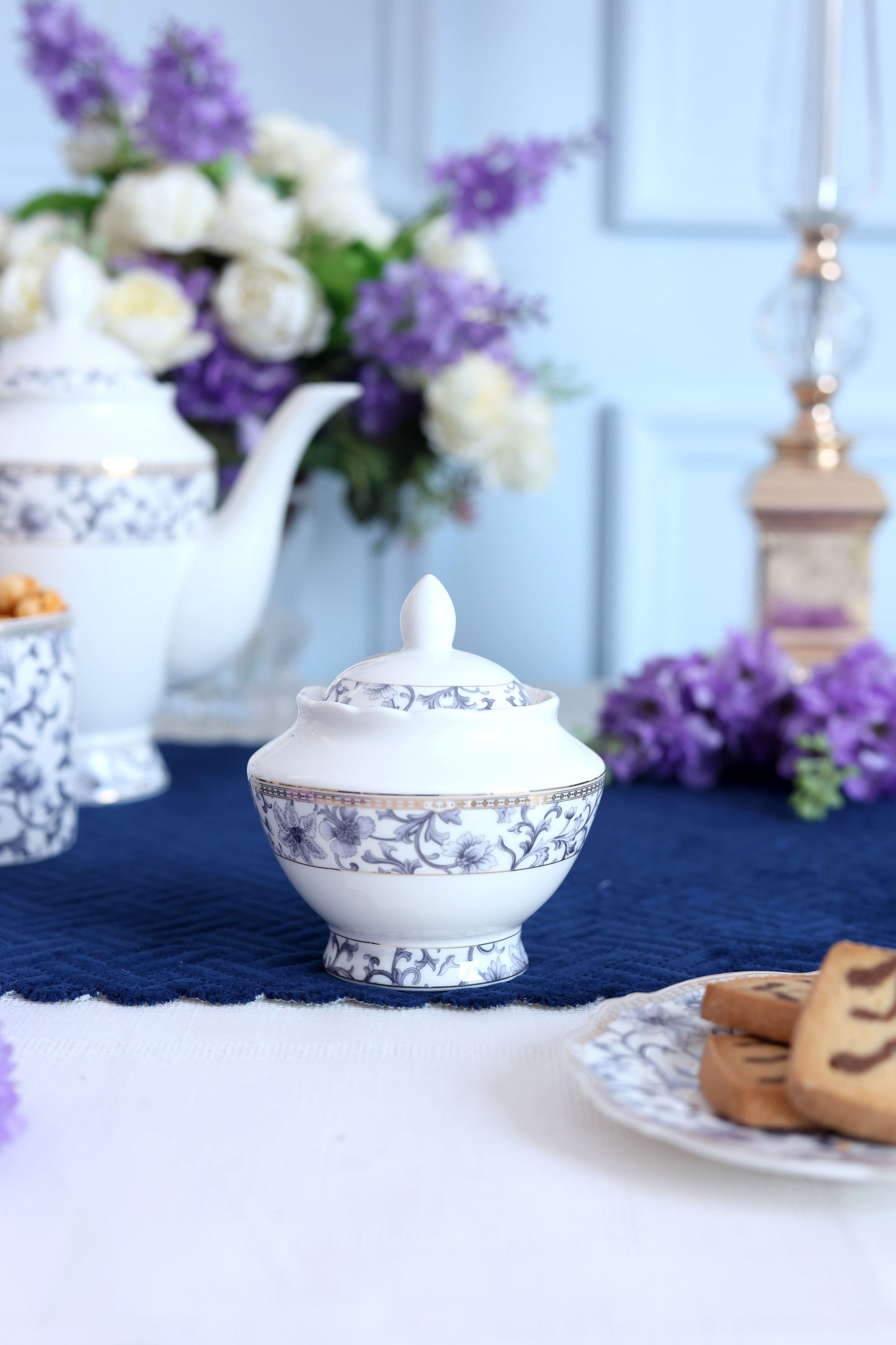 Royal Blue 15 Pcs Tea Set (Vintage Collection)