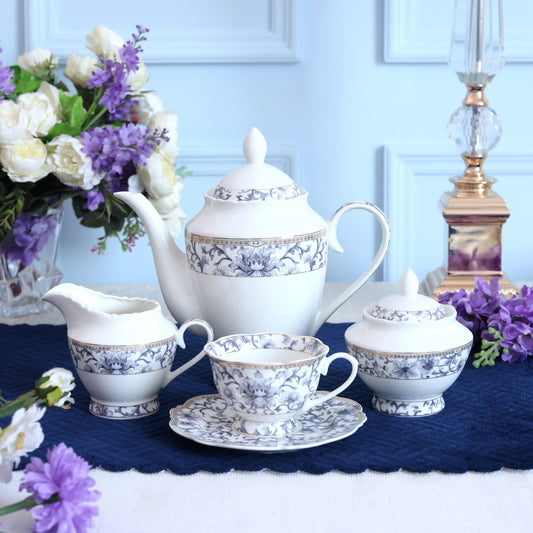 Royal Blue 15 Pcs Tea Set (Vintage Collection)