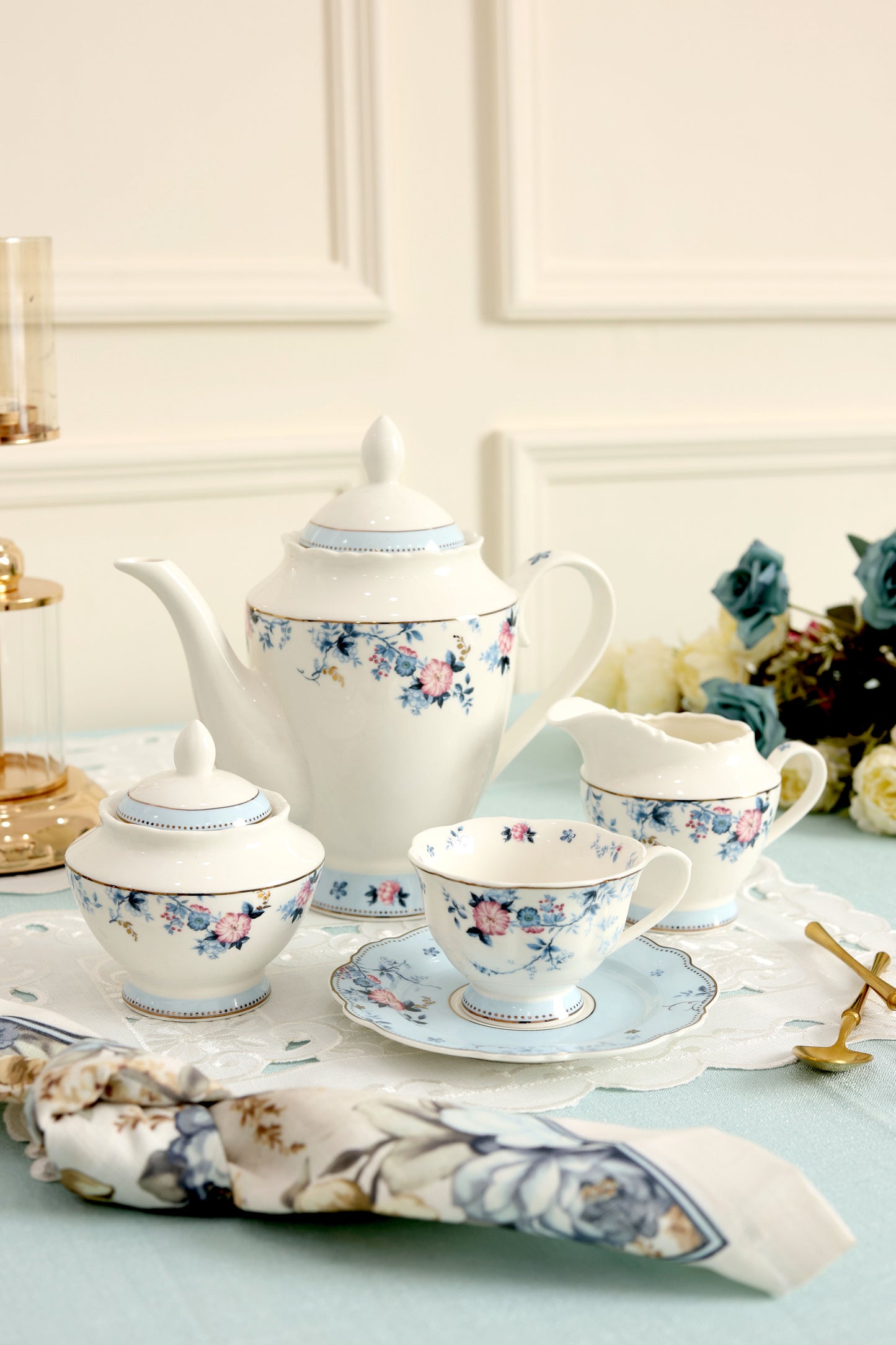 Spring Meadows 15 Pcs Tea Set (Vintage Collection)