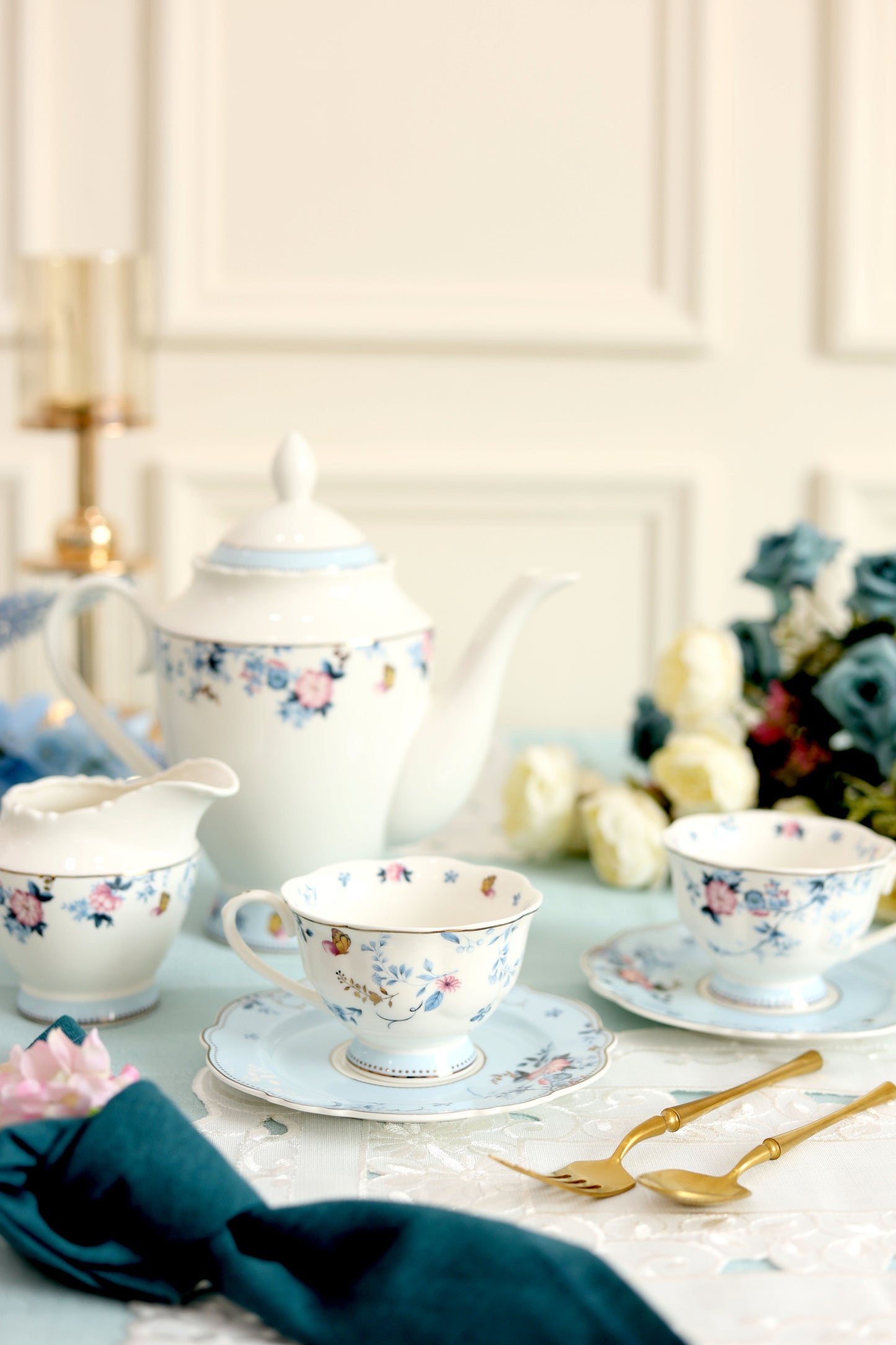 Spring Meadows 15 Pcs Tea Set (Vintage Collection)