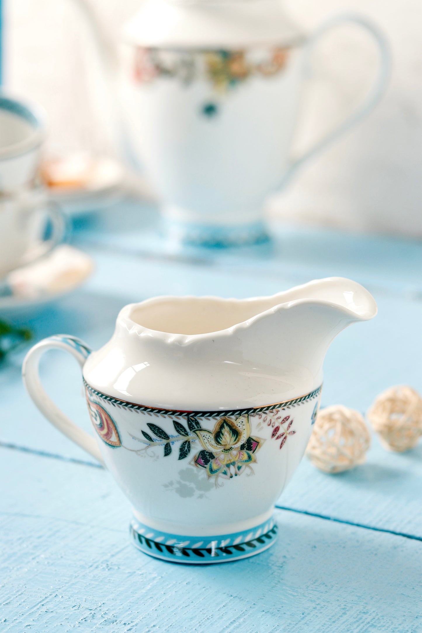 Red Flower 15 Pcs Tea Set - Vigneto