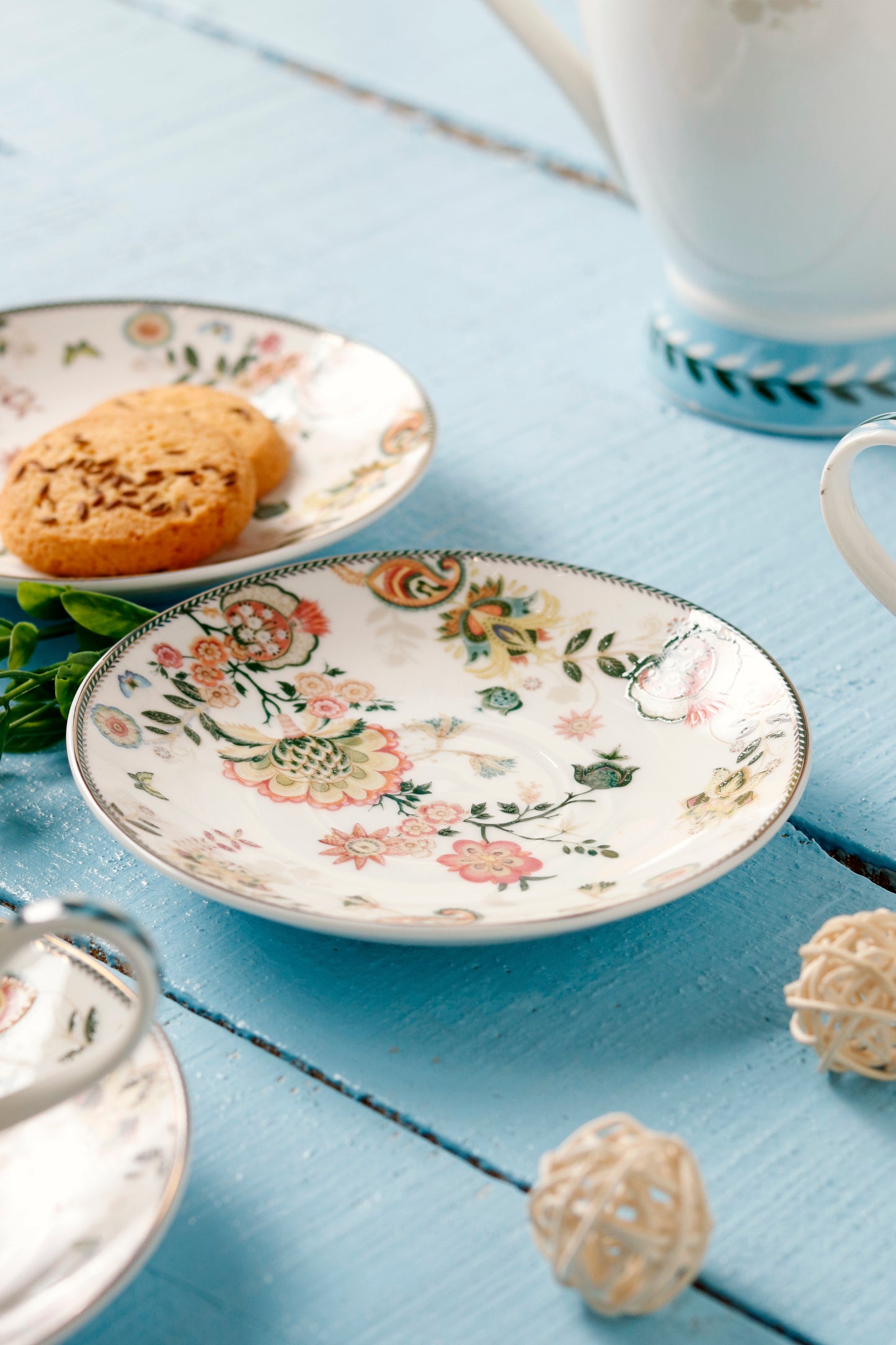 Red Flower 15 Pcs Tea Set - Vigneto