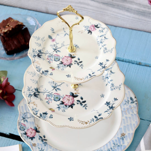 Spring Meadows Three Tier Dessert Stand - Vigneto