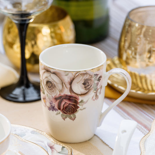 Rose Garden Coffee Mugs (Set of 2, 300 ML) - Vigneto