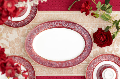 Ruby Red 33 Pcs Dinner Set - Vigneto