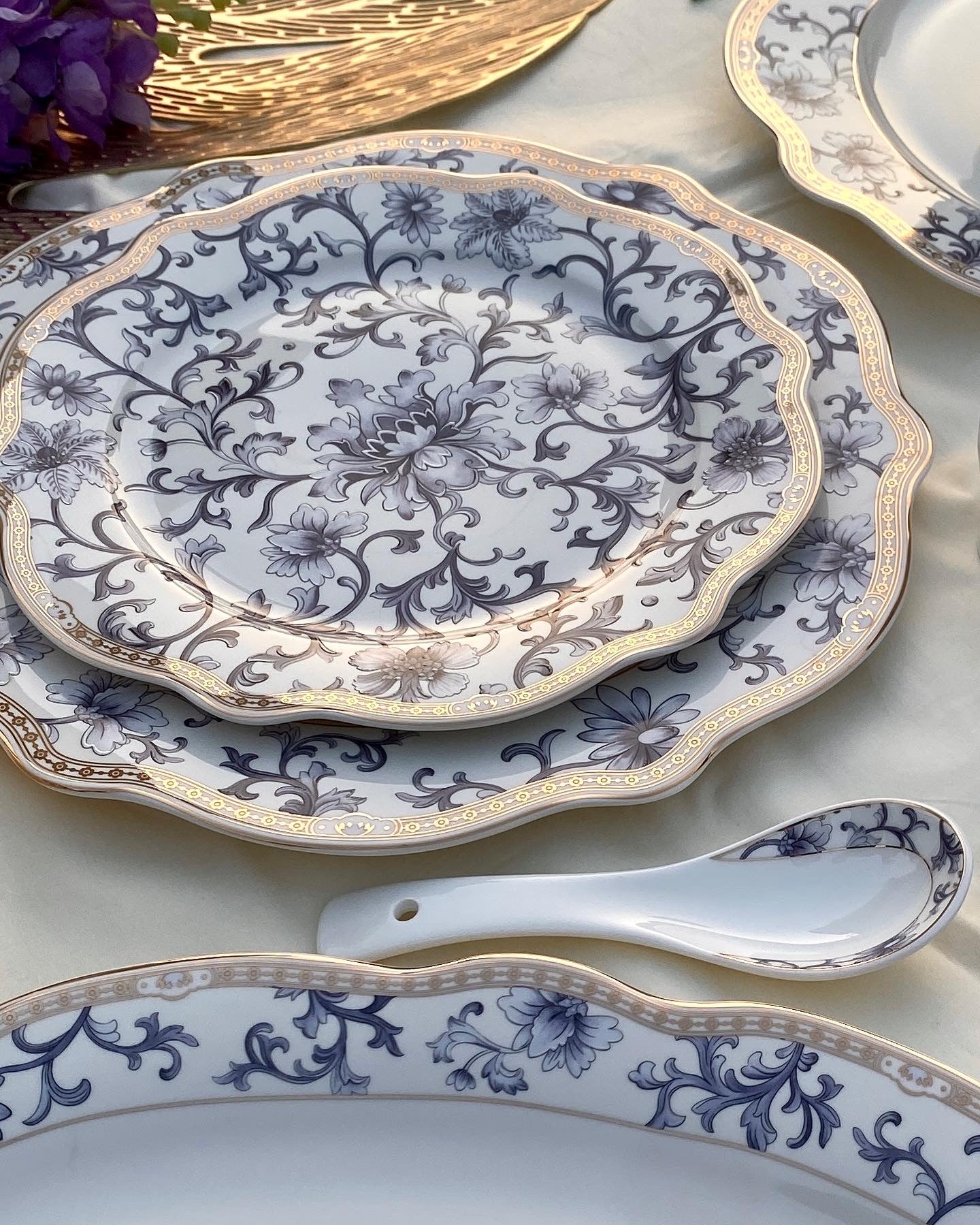 Blue dinnerware outlet sets