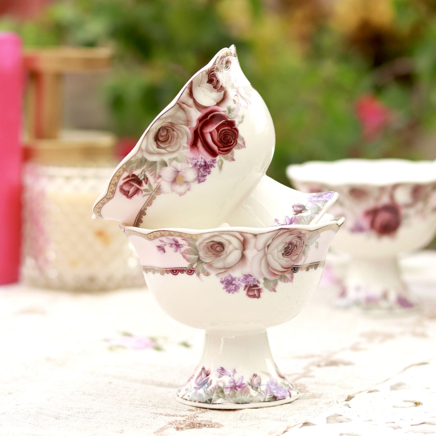 Rose Garden Dessert Cups (Set of 6) - Vigneto