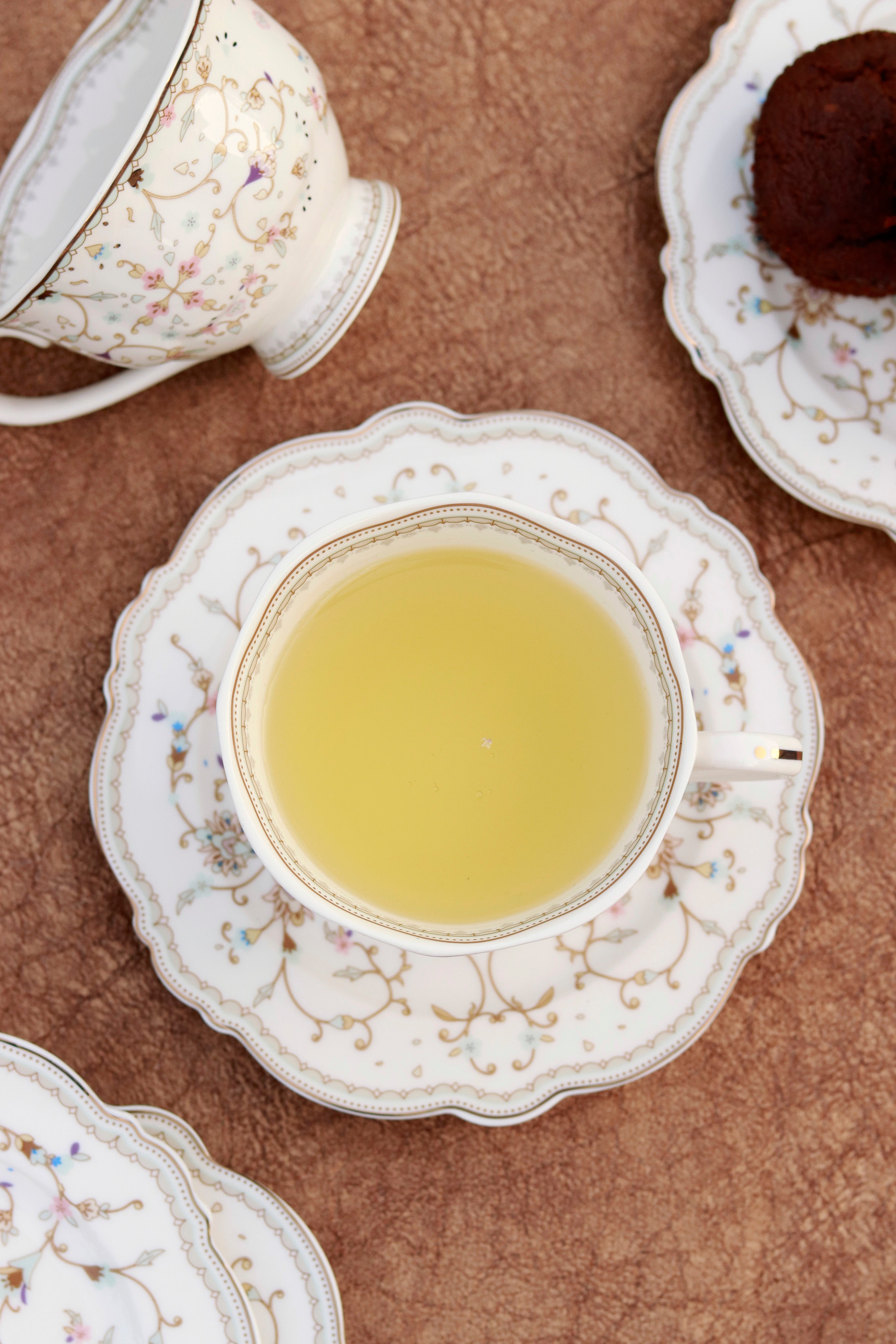 Vintage Pale Yellow Coffee/tea cups with deals saucers set of 6