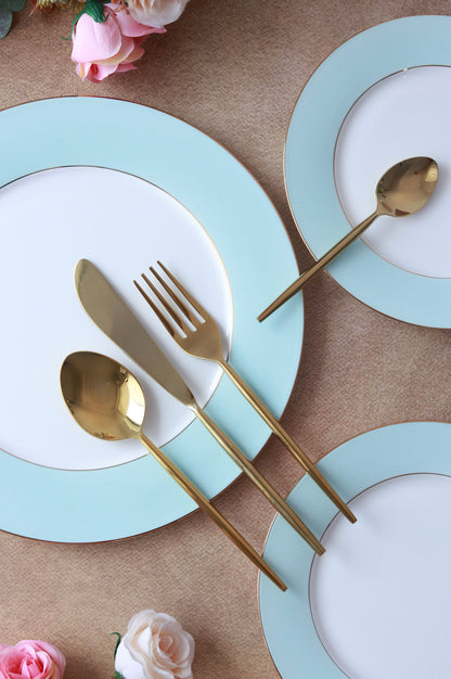 Round Table Spoon (Shine Gold Finish, Set of 6)