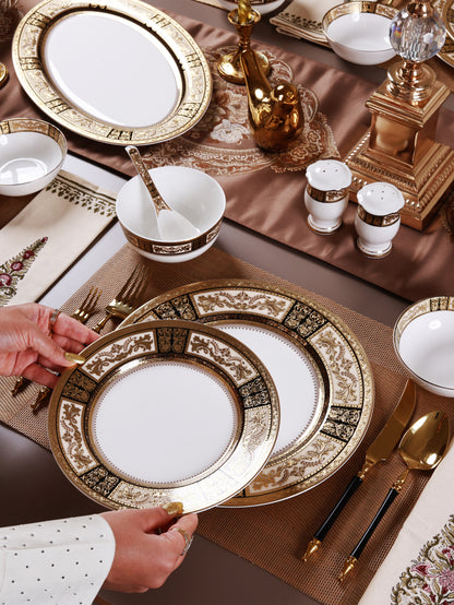 Chateau d'Or 36 Pcs Dinner Set (Palace Collection, 24K Embossed Gold)