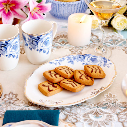 Azure gold Coffee Mugs and Tray