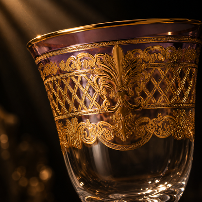 Chateau Imperial 6 Pcs Wine Glasses (Palace Collection, 24K Gold Etched)