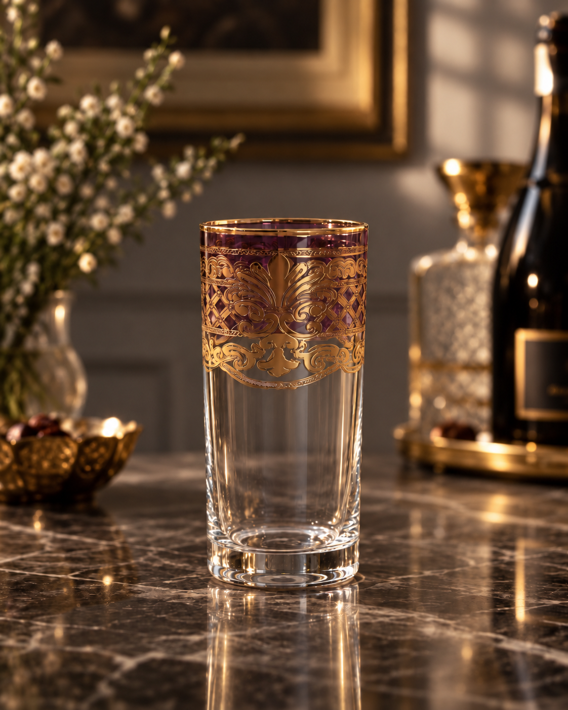 Chateau Imperial 6 Pcs Water Glasses (Palace Collection, 24K Gold Etched)