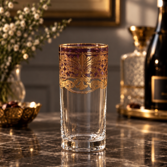 Chateau Imperial 6 Pcs Water Glasses (Palace Collection, 24K Gold Etched)
