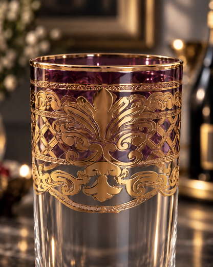 Chateau Imperial 6 Pcs Water Glasses (Palace Collection, 24K Gold Etched)