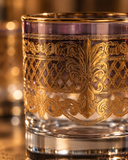 Chateau Imperial 6 Pcs Whiskey Glasses (Palace Collection, 24K Gold Etched)