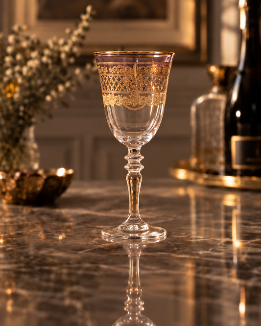 Chateau Imperial 6 Pcs Wine Glasses (Palace Collection, 24K Gold Etched)