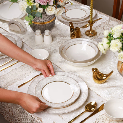 Fleur in Grey 37 Pcs Dinner Set