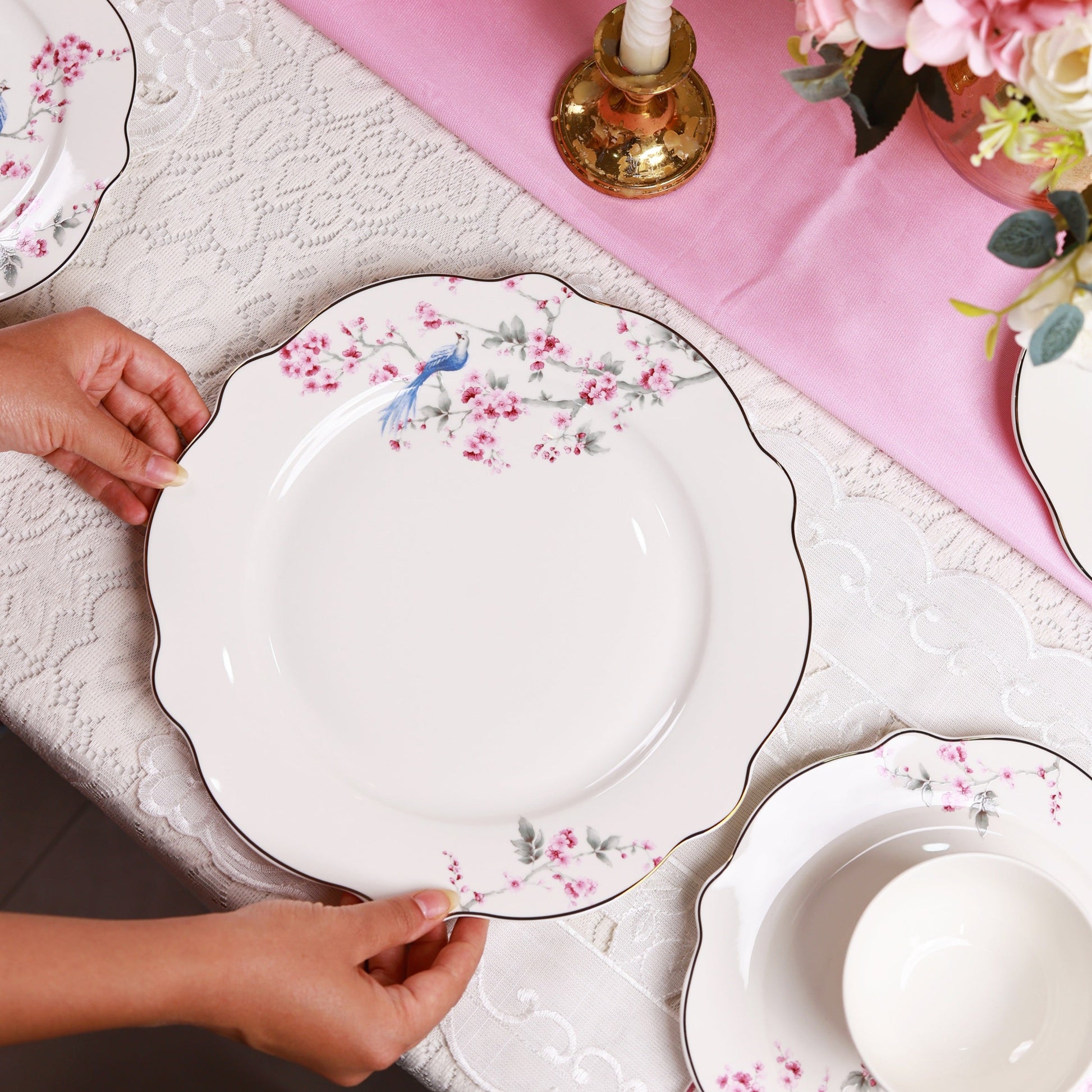 Orchid Bliss 51 Pcs Dinner Set - Vigneto