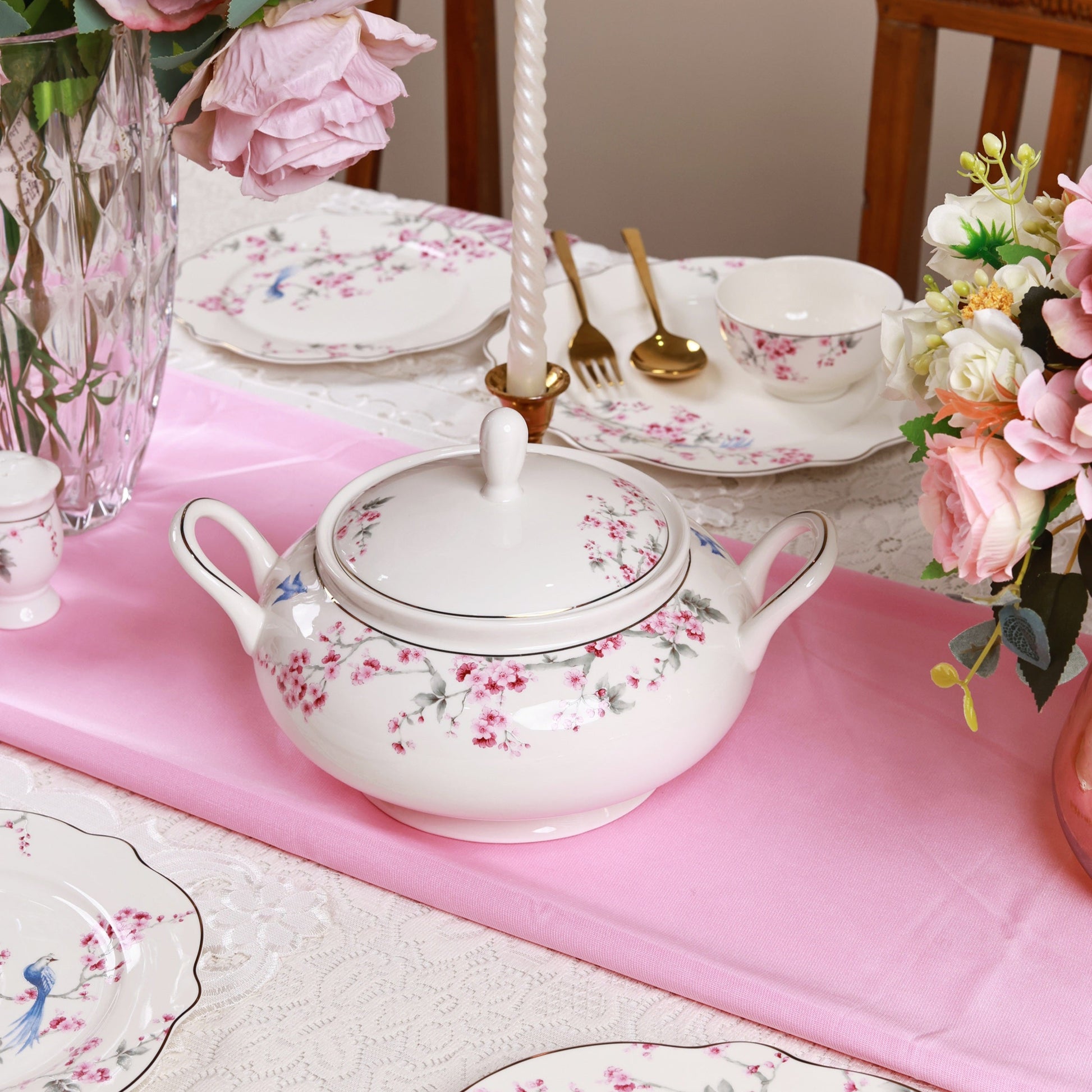 Orchid Bliss 51 Pcs Dinner Set - Vigneto