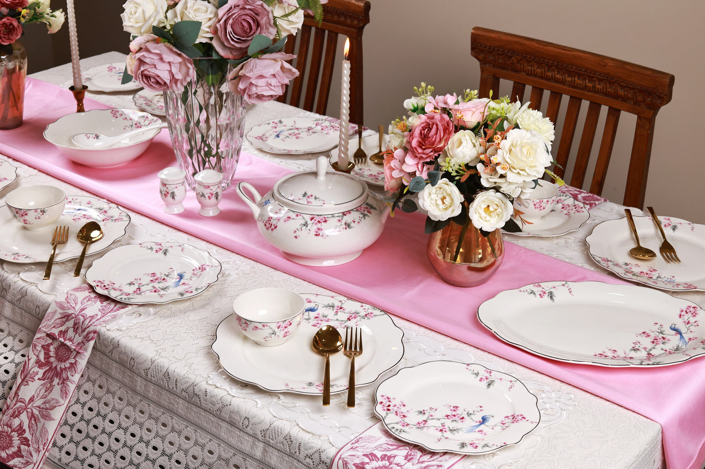 Orchid Bliss 51 Pcs Dinner Set - Vigneto