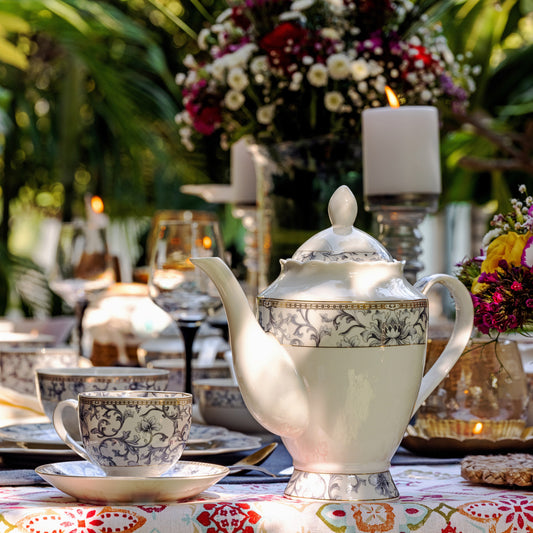 Royal Blue 15 Pcs Tea Set - Vigneto