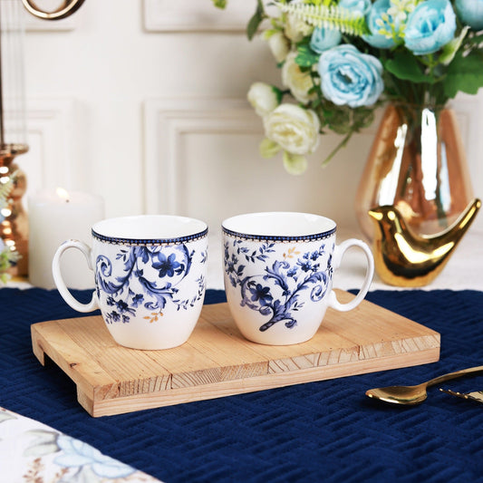 Midnight Blue Mug Set (Capacity 200 ML, Set of 6)