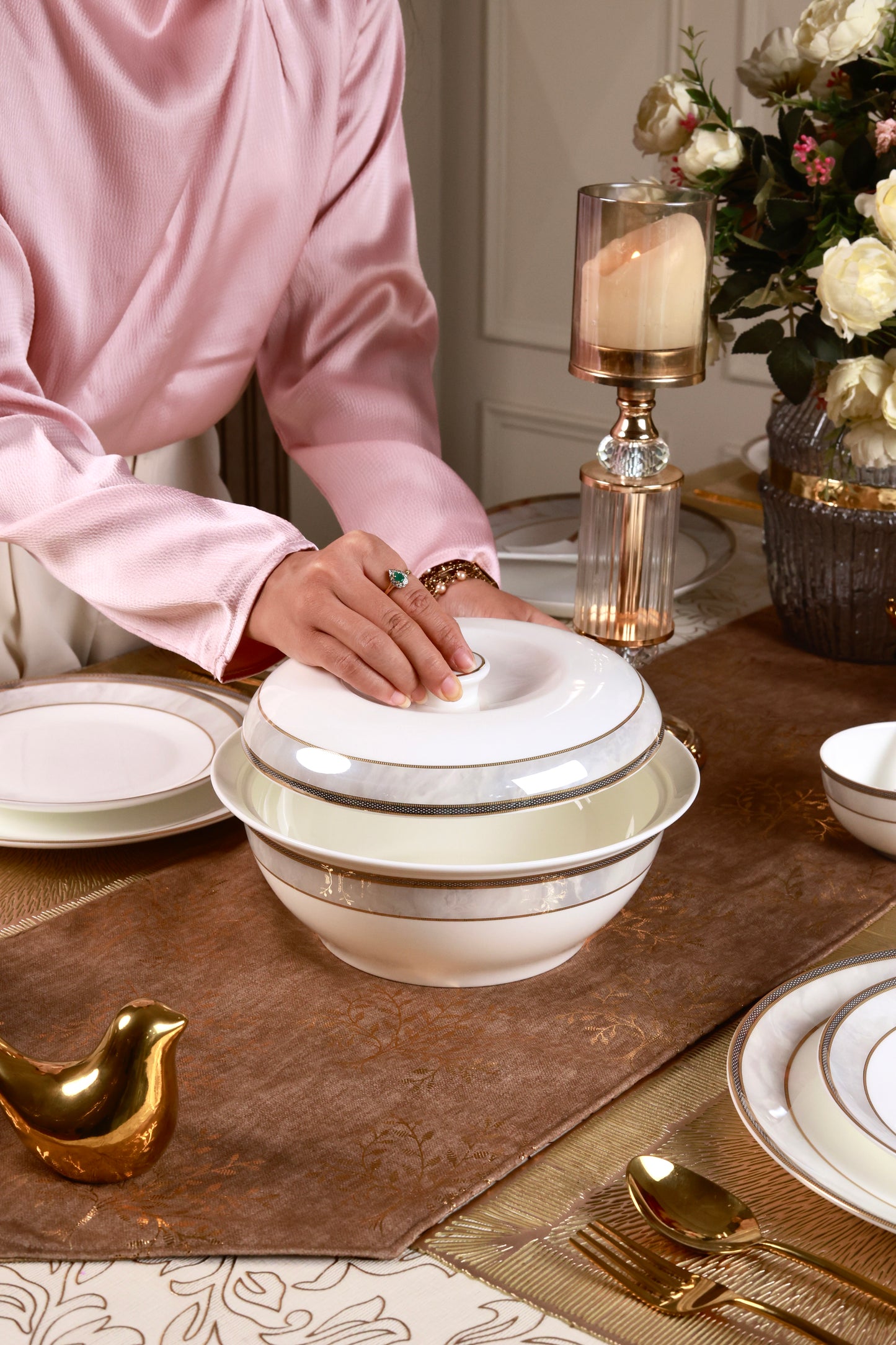 Oyster Pearl 51 Pcs Dinner Set