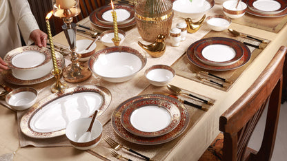 Crown Imperial 36 Pcs Dinner Set (Palace Collection, 24K Embossed Gold)