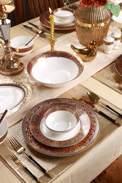 Crown Imperial 36 Pcs Dinner Set (Palace Collection, 24K Embossed Gold)