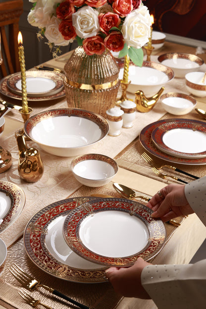 Crown Imperial 36 Pcs Dinner Set (Palace Collection, 24K Embossed Gold)