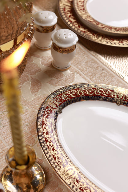 Crown Imperial 36 Pcs Dinner Set (Palace Collection, 24K Embossed Gold)