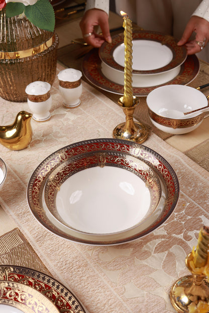 Crown Imperial 36 Pcs Dinner Set (Palace Collection, 24K Embossed Gold)