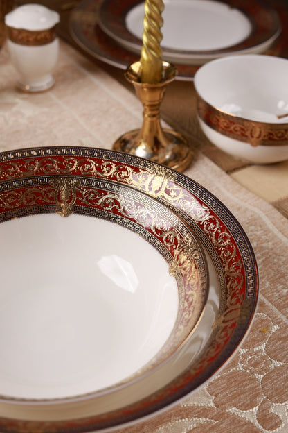 Crown Imperial 36 Pcs Dinner Set (Palace Collection, 24K Embossed Gold)
