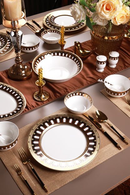 Colosseum Gold 36 Pcs Dinner Set (Palace Collection, 24K Embossed Gold)